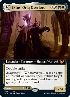 [323]【EN】【FOIL】■拡張アート■オリークの首領、エクスタス/Extus, Oriq Overlord【STX】[M][多色]