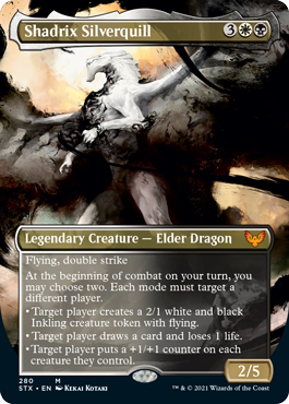 [280]【EN】【FOIL】■ボーダーレス■シャドリクス・シルバークイル/Shadrix Silverquill【STX】[M][多色]