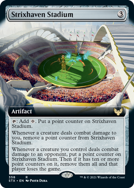[358]【EN】【FOIL】■拡張アート■ストリクスヘイヴンの競技場/Strixhaven Stadium【STX】[R][茶]