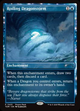 [421]【EN】■PROMO■乱動するドラゴンの嵐/Roiling Dragonstorm【TDM】[U][青]