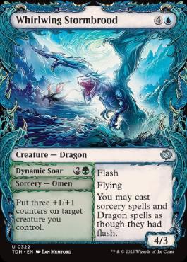 [322]【EN】■ショーケース■竜巻翼の嵐孵り/Whirlwing Stormbrood【TDM】[U][青]