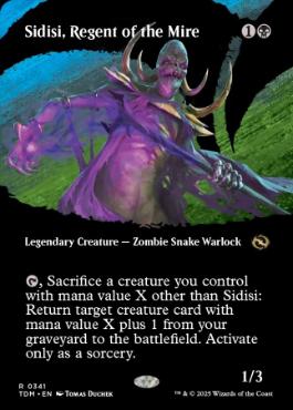 [341]【EN】■ボーダーレス■ぬかるみの執政、シディシ/Sidisi, Regent of the Mire【TDM】[R][黒]