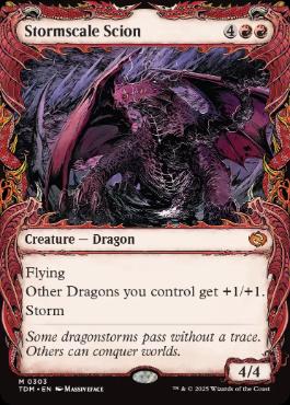 [303]【EN】■ショーケース■嵐鱗の末裔/Stormscale Scion【TDM】[M][赤]