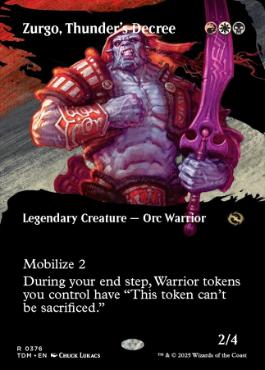 [376]【EN】■ボーダーレス■雷の布告、ズルゴ/Zurgo, Thunder's Decree【TDM】[R][多色]