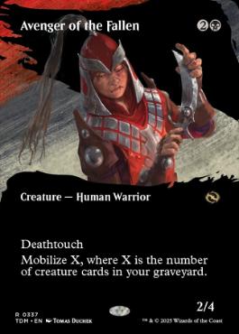 [337]【EN】【FOIL】■ボーダーレス■倒れし者の報復者/Avenger of the Fallen【TDM】[R][黒]