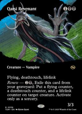 [338]【EN】【FOIL】■ボーダーレス■カルシの帰還者/Qarsi Revenant【TDM】[R][黒]