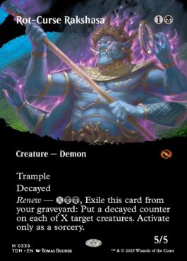 [339]【EN】【FOIL】■ボーダーレス■腐れ呪いのラクシャーサ/Rot-Curse Rakshasa【TDM】[M][黒]
