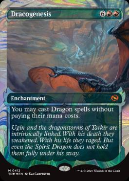 [412]【EN】【ハローFOIL】■ショーケース■龍の創始/Dracogenesis【TDM】[M][赤]