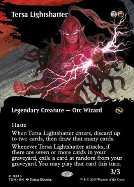 [345]【EN】【FOIL】■ボーダーレス■光砕く者、テルサ/Tersa Lightshatter【TDM】[R][赤]