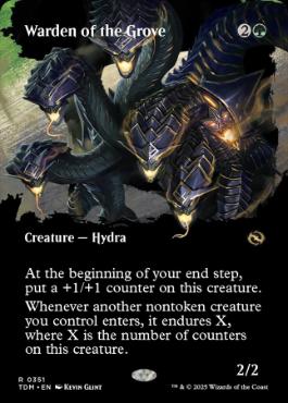 [351]【EN】【FOIL】■ボーダーレス■木立の守部/Warden of the Grove【TDM】[R][緑]