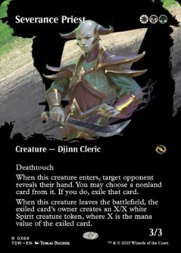 [369]【EN】【FOIL】■ボーダーレス■絶縁の僧侶/Severance Priest【TDM】[R][多色]