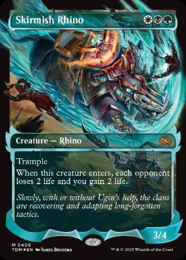 [408]【EN】【FOIL】■ショーケース■遊撃サイ/Skirmish Rhino【TDM】[M][多色]
