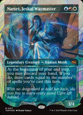[417]【EN】【ハローFOIL】■ショーケース■ジェスカイの道師、ナーセット/Narset, Jeskai Waymaster【TDM】[M][多色]
