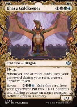 [313]【EN】【FOIL】■ショーケース■ケルゥの黄金守り/Kheru Goldkeeper【TDM】[U][多色]