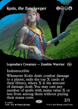 [362]【EN】【FOIL】■ボーダーレス■牙の番人、コーティス/Kotis, the Fangkeeper【TDM】[R][多色]