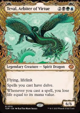 [319]【EN】【FOIL】■ショーケース■高徳の調停者、テヴァル/Teval, Arbiter of Virtue【TDM】[M][多色]