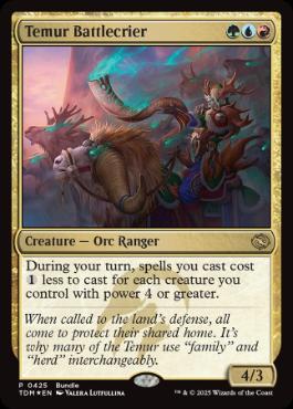 [425]【EN】【FOIL】■PROMO■ティムールの戦告者/Temur Battlecrier【TDM】[R][多色]