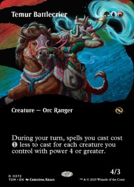 [372]【EN】【FOIL】■ボーダーレス■ティムールの戦告者/Temur Battlecrier【TDM】[R][多色]