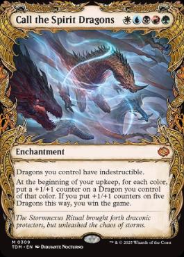 [309]【EN】【FOIL】■ショーケース■精霊龍の呼集/Call the Spirit Dragons【TDM】[M][多色]