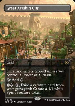 [395]【EN】【FOIL】■ボーダーレス■偉大なるアラシンの都/Great Arashin City【TDM】[R][土地]