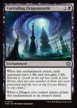 [075]【EN】腐蝕するドラゴンの嵐/Corroding Dragonstorm【TDM】[U][黒]