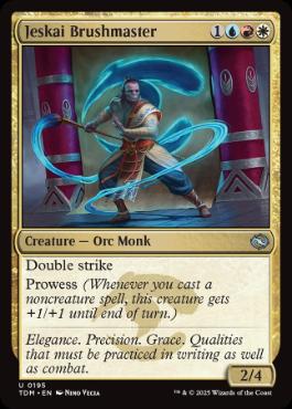 [195]【EN】ジェスカイの神筆/Jeskai Brushmaster【TDM】[U][多色]