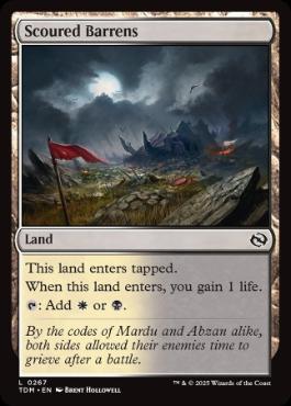 [267]【EN】磨かれたやせ地/Scoured Barrens【TDM】[C][土地]