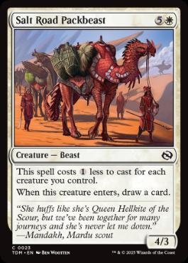 [023]【EN】【FOIL】塩路の荷役獣/Salt Road Packbeast【TDM】[C][白]