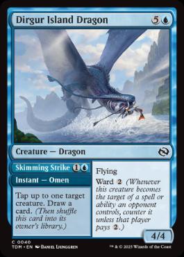[040]【EN】【FOIL】ダルガー島の龍/Dirgur Island Dragon【TDM】[C][青]