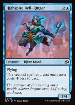 [047]【EN】【FOIL】高峰の鐘叩き/Highspire Bell-Ringer【TDM】[C][青]