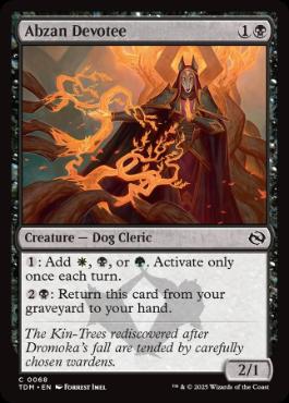 [068]【EN】【FOIL】アブザンの信奉者/Abzan Devotee【TDM】[C][黒]