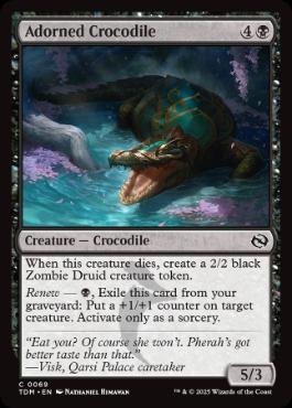 [069]【EN】【FOIL】装飾クロコダイル/Adorned Crocodile【TDM】[C][黒]