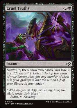 [076]【EN】【FOIL】残酷な真実/Cruel Truths【TDM】[C][黒]