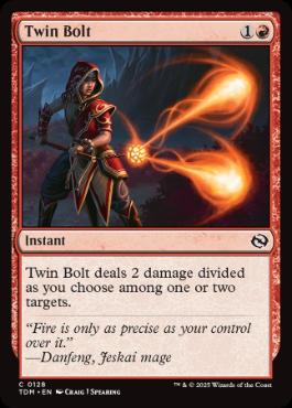 [128]【EN】【FOIL】双雷弾/Twin Bolt【TDM】[C][赤]