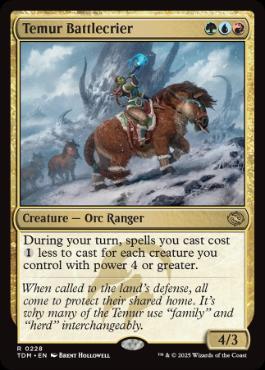 [228]【EN】【FOIL】ティムールの戦告者/Temur Battlecrier【TDM】[R][多色]