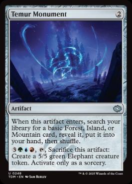 [248]【EN】【FOIL】ティムールの碑/Temur Monument【TDM】[U][茶]