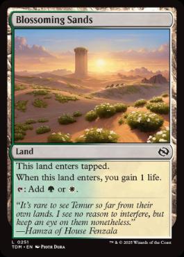 [251]【EN】【FOIL】花咲く砂地/Blossoming Sands【TDM】[C][土地]