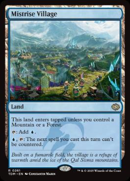 [261]【EN】【FOIL】湧霧の村/Mistrise Village【TDM】[R][土地]