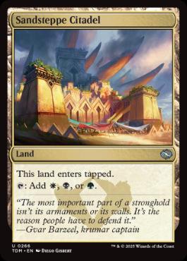 [266]【EN】【FOIL】砂草原の城塞/Sandsteppe Citadel【TDM】[U][土地]