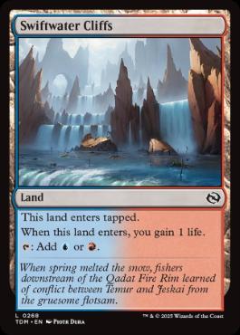 [268]【EN】【FOIL】急流の崖/Swiftwater Cliffs【TDM】[C][土地]