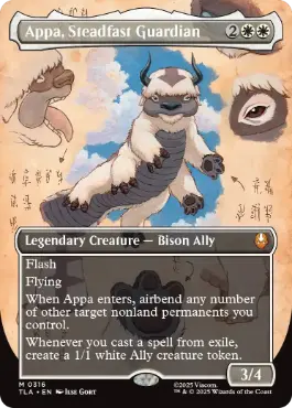[316]【EN】【FOIL】■ボーダーレス■不動の守護者、アッパ/Appa, Steadfast Guardian【TLA】[M][白]