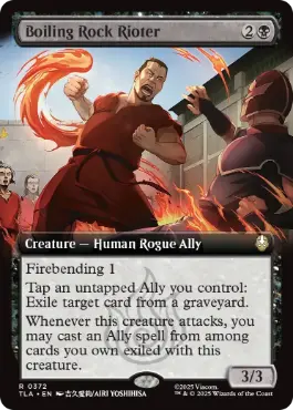 [372]【EN】【FOIL】■拡張アート■釜茹岩の暴動者/Boiling Rock Rioter【TLA】[R][黒]
