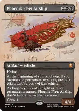 [323]【EN】【FOIL】■ボーダーレス■不死鳥艦隊の飛行船/Phoenix Fleet Airship【TLA】[M][黒]