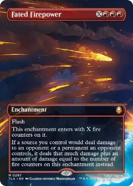 [297]【EN】【FOIL】■ボーダーレス■巡り合わせたる火の力/Fated Firepower【TLA】[M][赤]