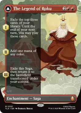 [357]【EN】【FOIL】■ボーダーレス■ロクの伝説/The Legend of Roku【TLA】[M][赤]