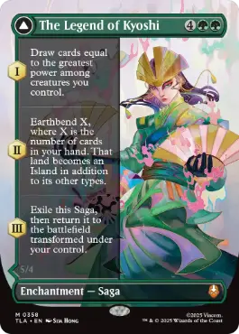 [358]【EN】【FOIL】■ボーダーレス■キヨシの伝説/The Legend of Kyoshi【TLA】[M][緑]