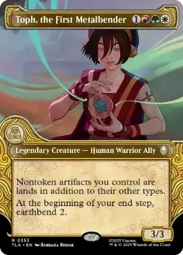 [353]【EN】【FOIL】■ショーケース■最初の金属のベンダー、トフ/Toph, the First Metalbender【TLA】[R][多色]