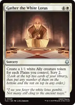 [020]【EN】【FOIL】白蓮を集めよ/Gather the White Lotus【TLA】[U][白]