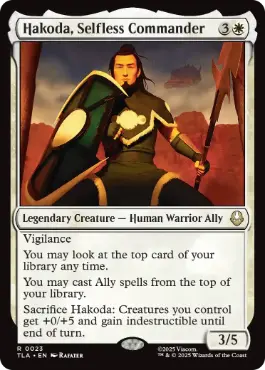 [023]【EN】【FOIL】無私なる指揮官、ハコダ/Hakoda, Selfless Commander【TLA】[R][白]