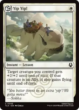 [043]【EN】【FOIL】ヤアヤア！/Yip Yip!【TLA】[C][白]